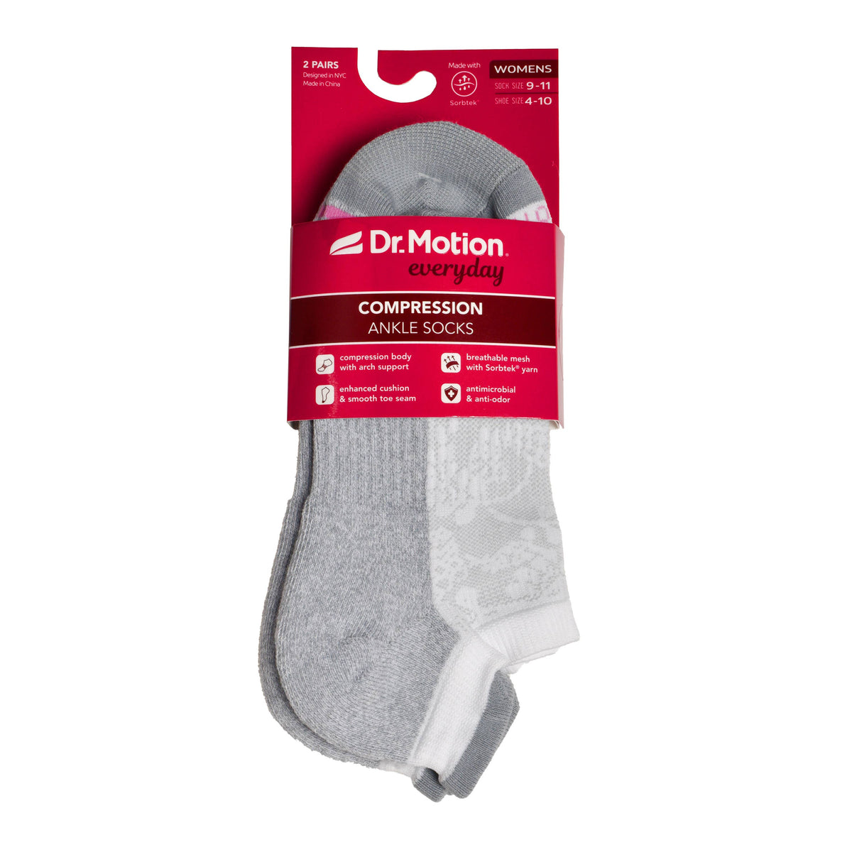 Dr. Motion/Pretty Lace Texture | Ankle Compression Socks For Women