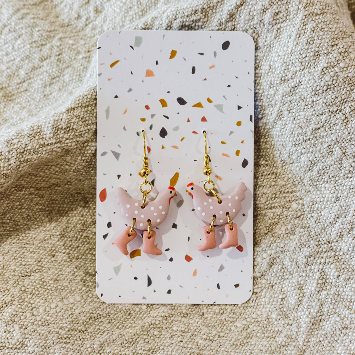 Sydni Carlson Art/Chickens with Boots Earrings