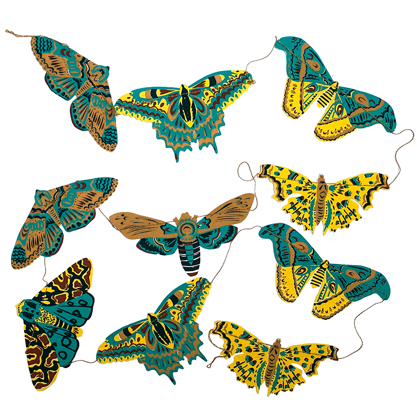 East End Press/MOTHS SEWN GARLAND