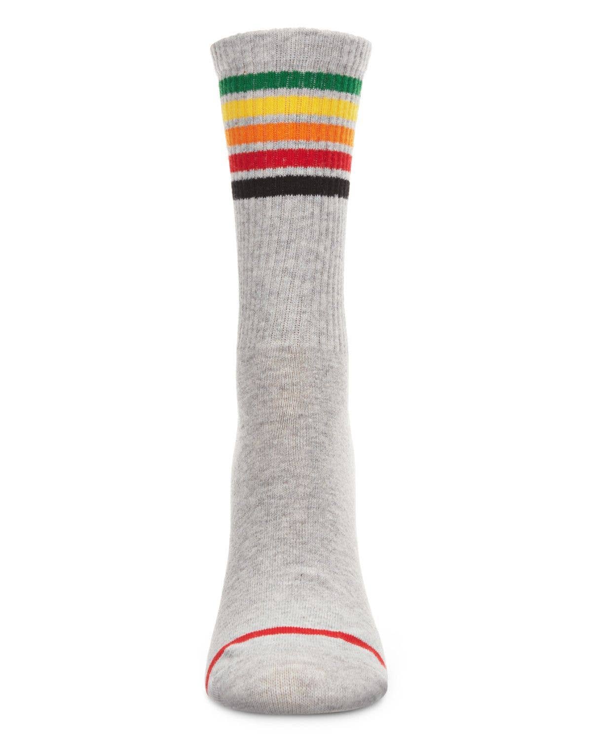 Memoi Rainbow Athletic Crew Unisex Socks