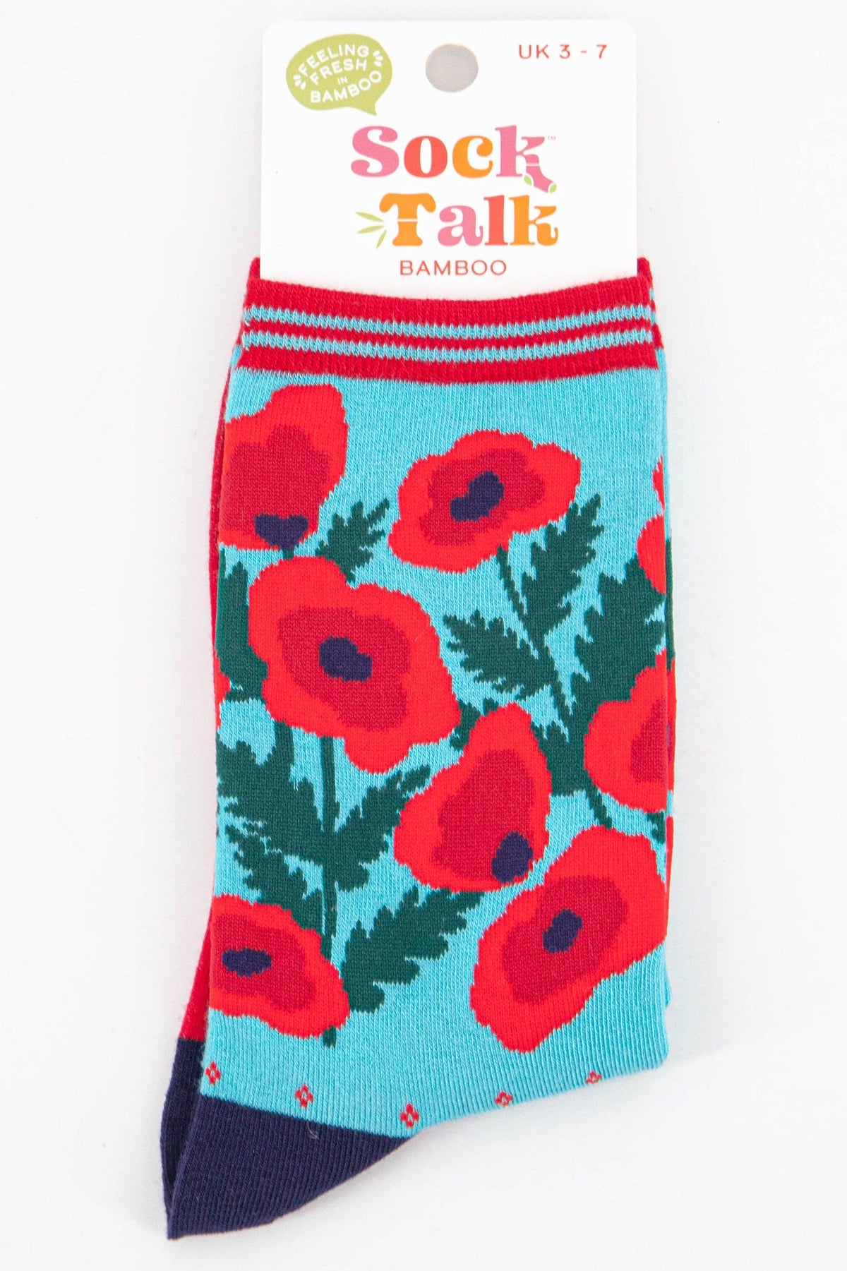 Sock Talk/Women&#39;s Poppy Print Bamboo Socks