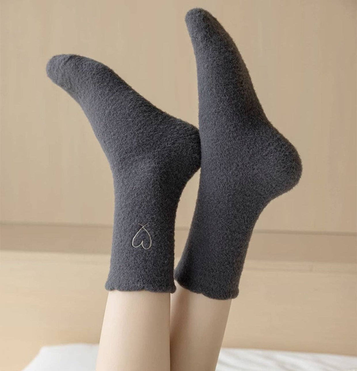 Gohobi/Warm Velvet Heart Socks