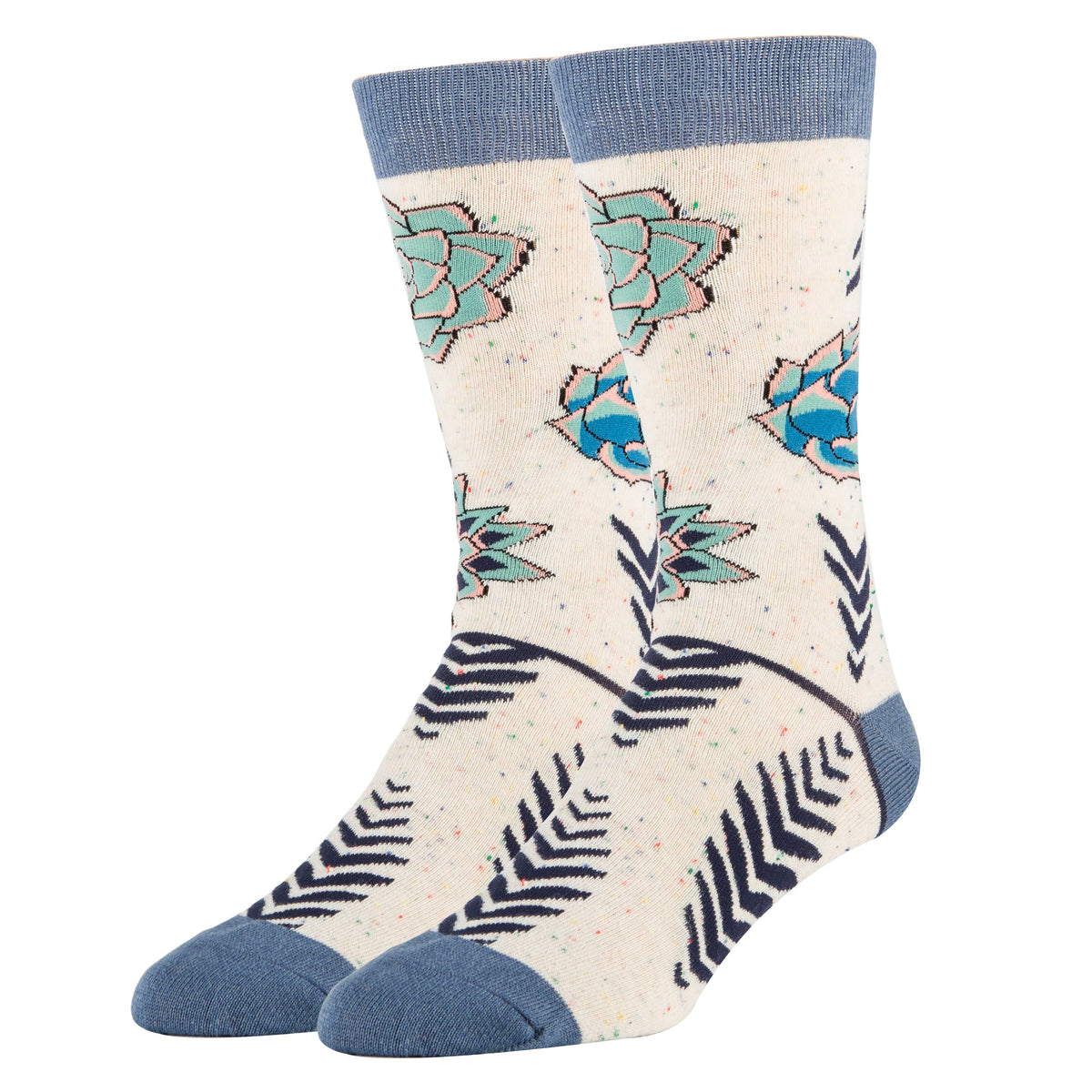 Sock it Up/Succulent Dreams | Men&#39;s Premium Cotton Crew Socks