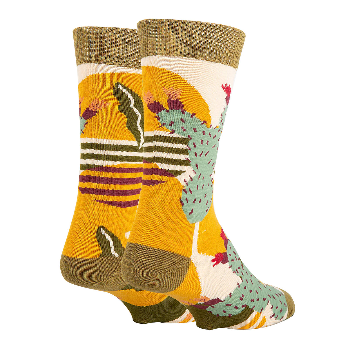 Oooh Yeah!/Sol De Cactus | Men&#39;s Premium Cotton Crew Dress Socks