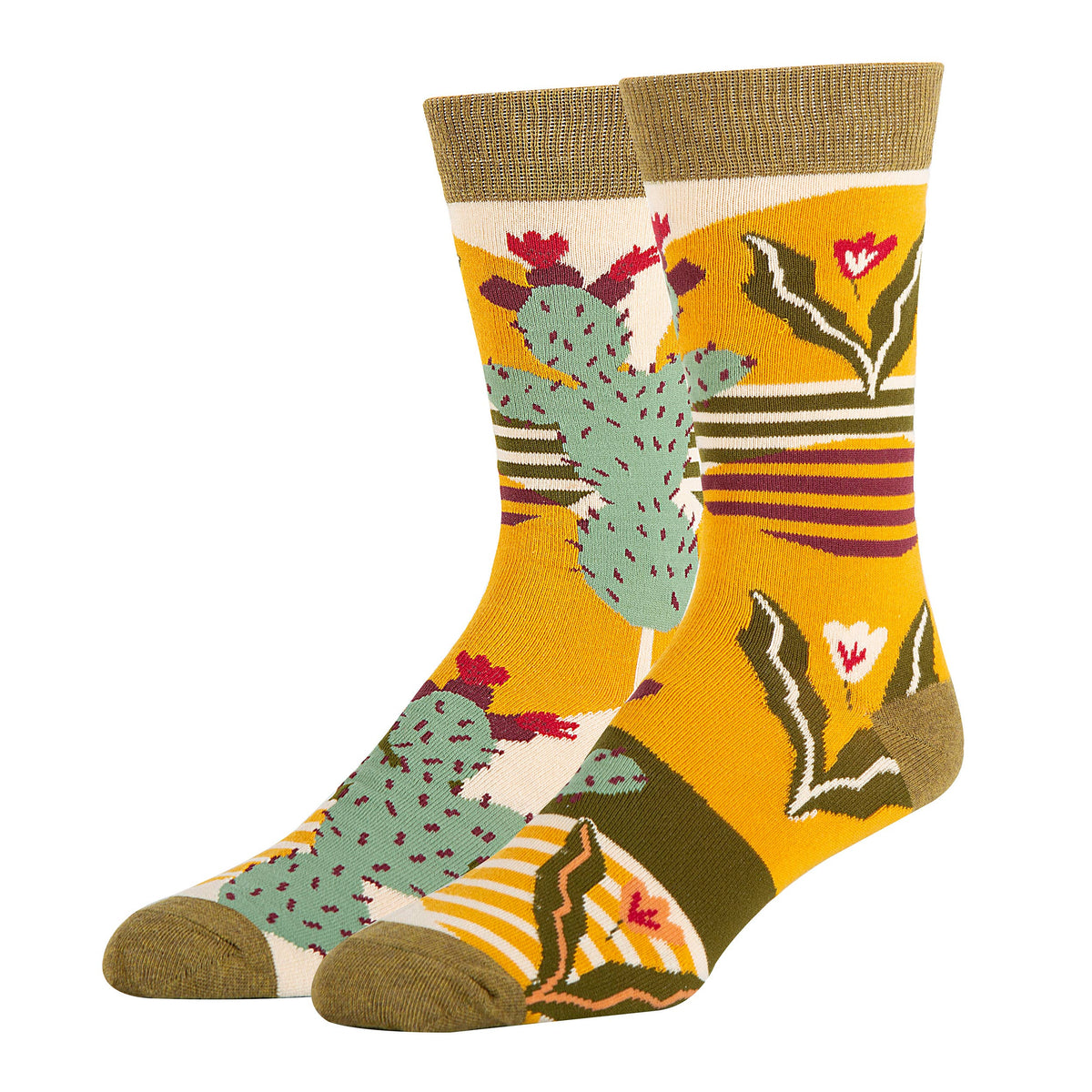 Oooh Yeah!/Sol De Cactus | Men&#39;s Premium Cotton Crew Dress Socks