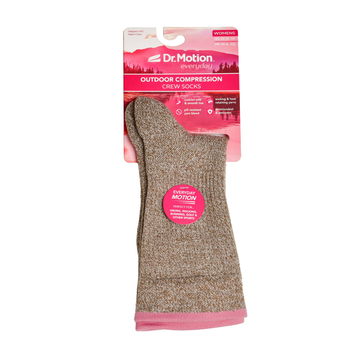 Dr. Motion/Solid Medium Weight | Compression Outdoor Medium Weight Crew For Women