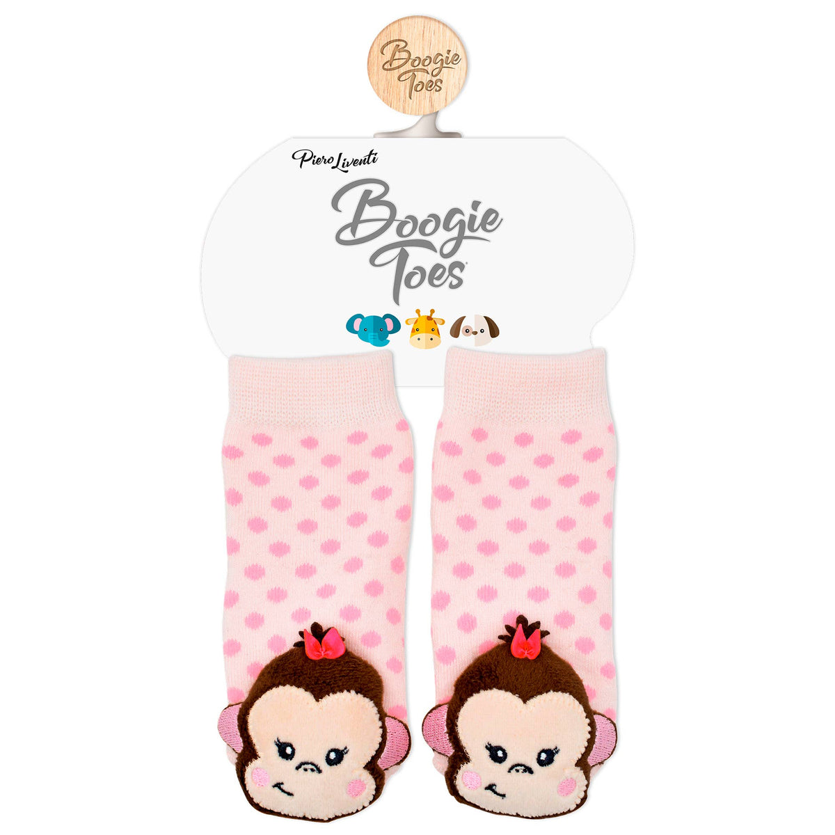 Liventi/Monkey Girl Boogie Toes Rattle Socks