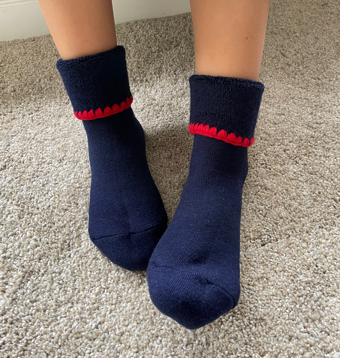 Cherrystone/Handcrafted Wool Cuff Socks | with Grips | 6 Colors