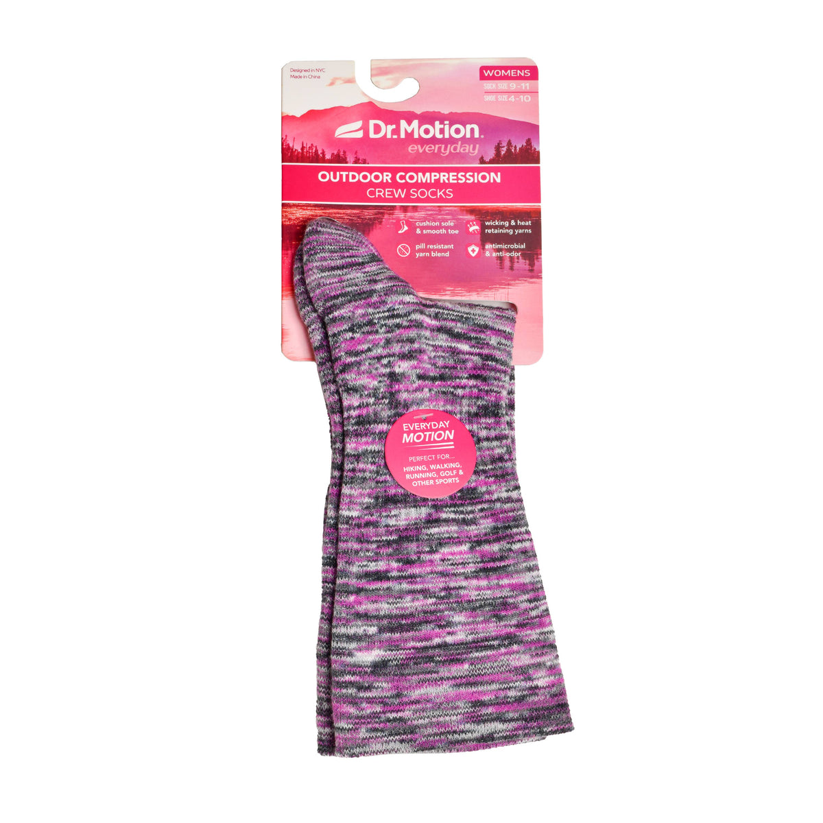 Dr. Motion/Spacedye | Compression Outdoor Medium Weight Crew For Women