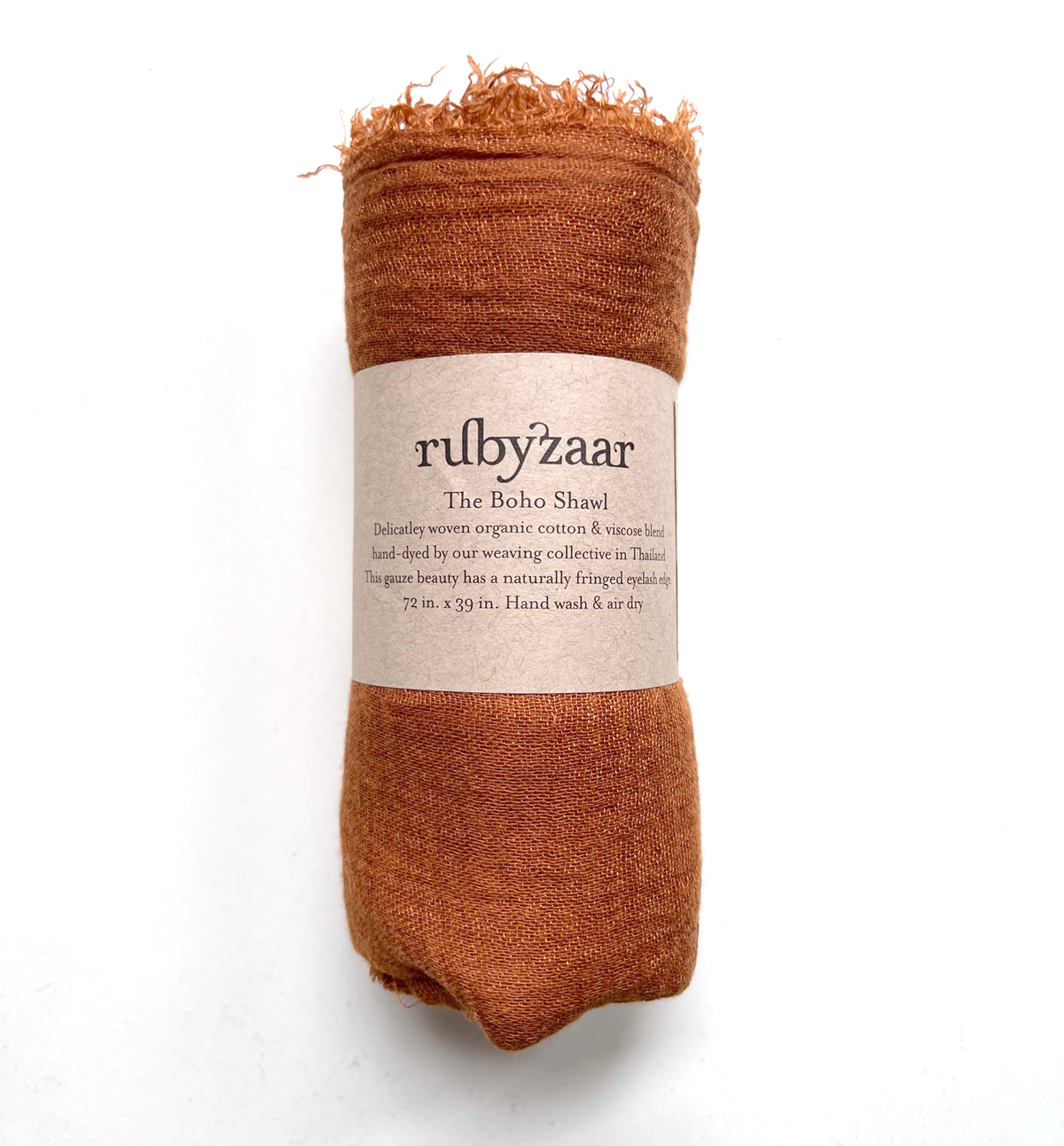 Rubyzaar - BOHO SHAWL - COPPER