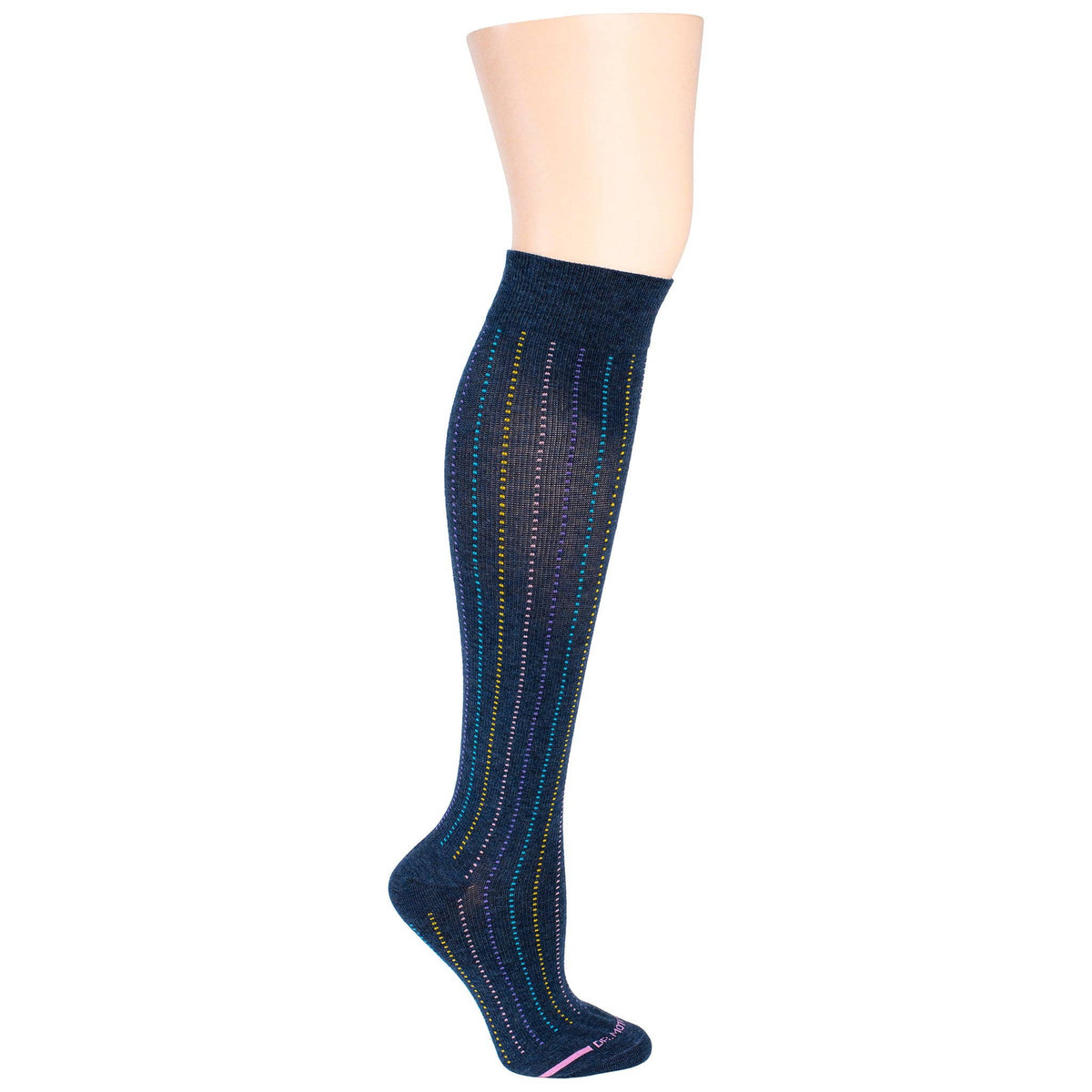Dr. Motion/Broken Vertical Stripe | Knee-High Compression Socks For Women