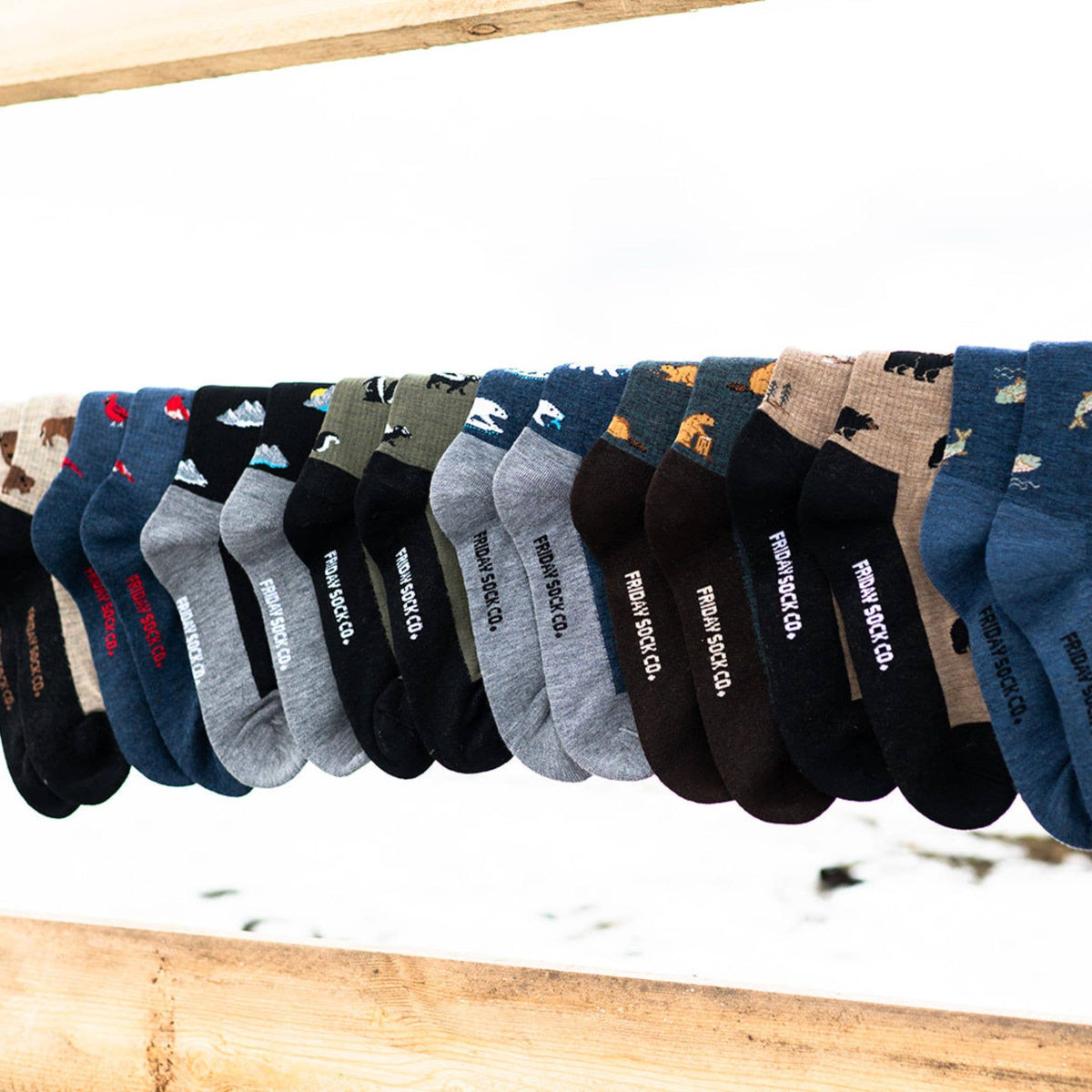 Friday Sock Co/Men's Bison Merino Wool Socks