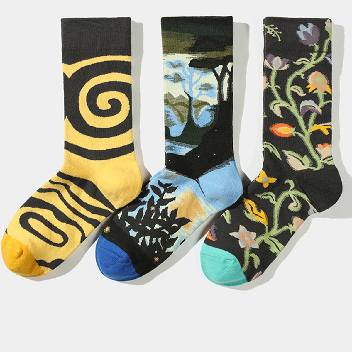 Yuppie Sox PLANT FLOWER PATTERN STREET SKATEBOARD SOCKS