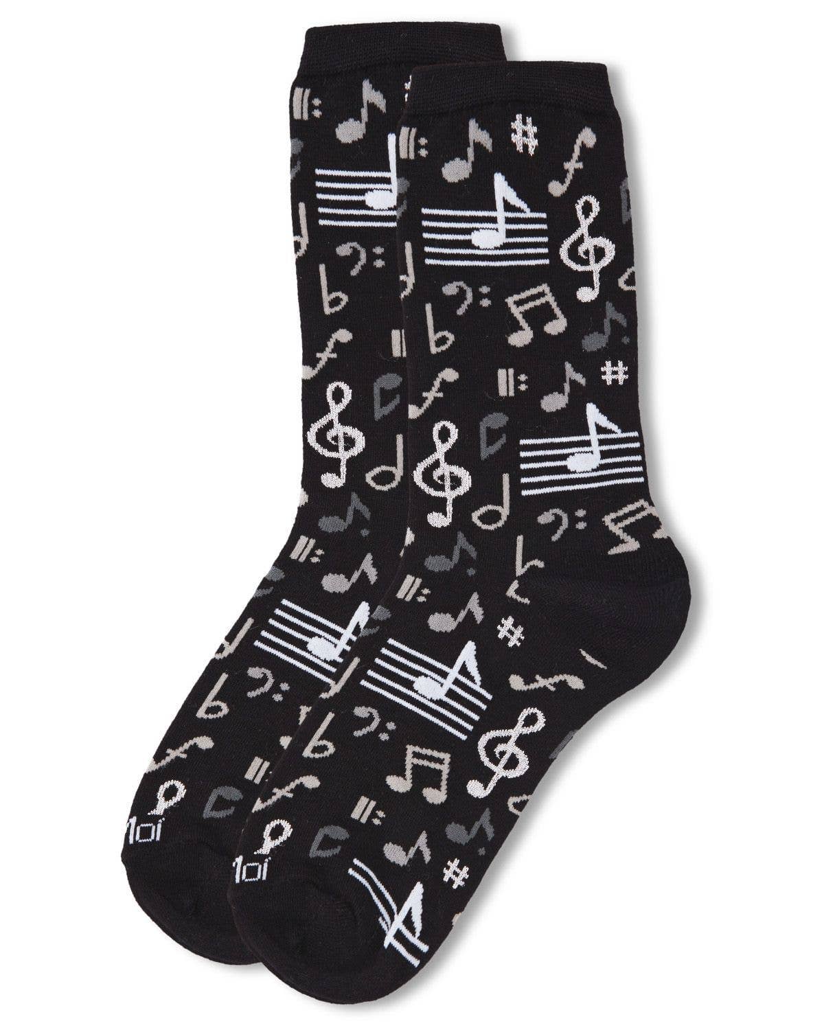 Memoi Musical Notes Crew Sock