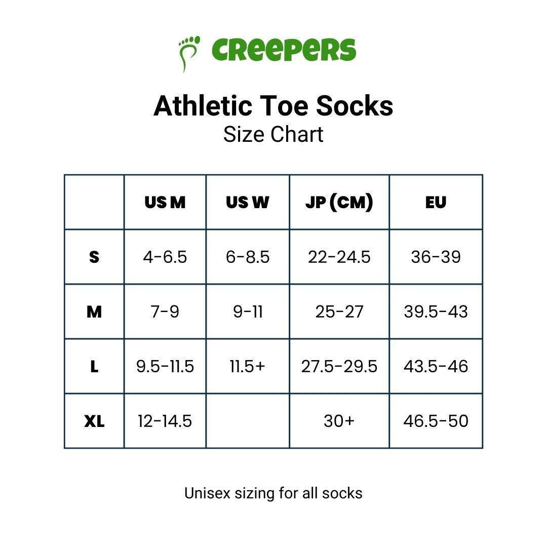 Creepers/Merino Toe socks, Crew Length