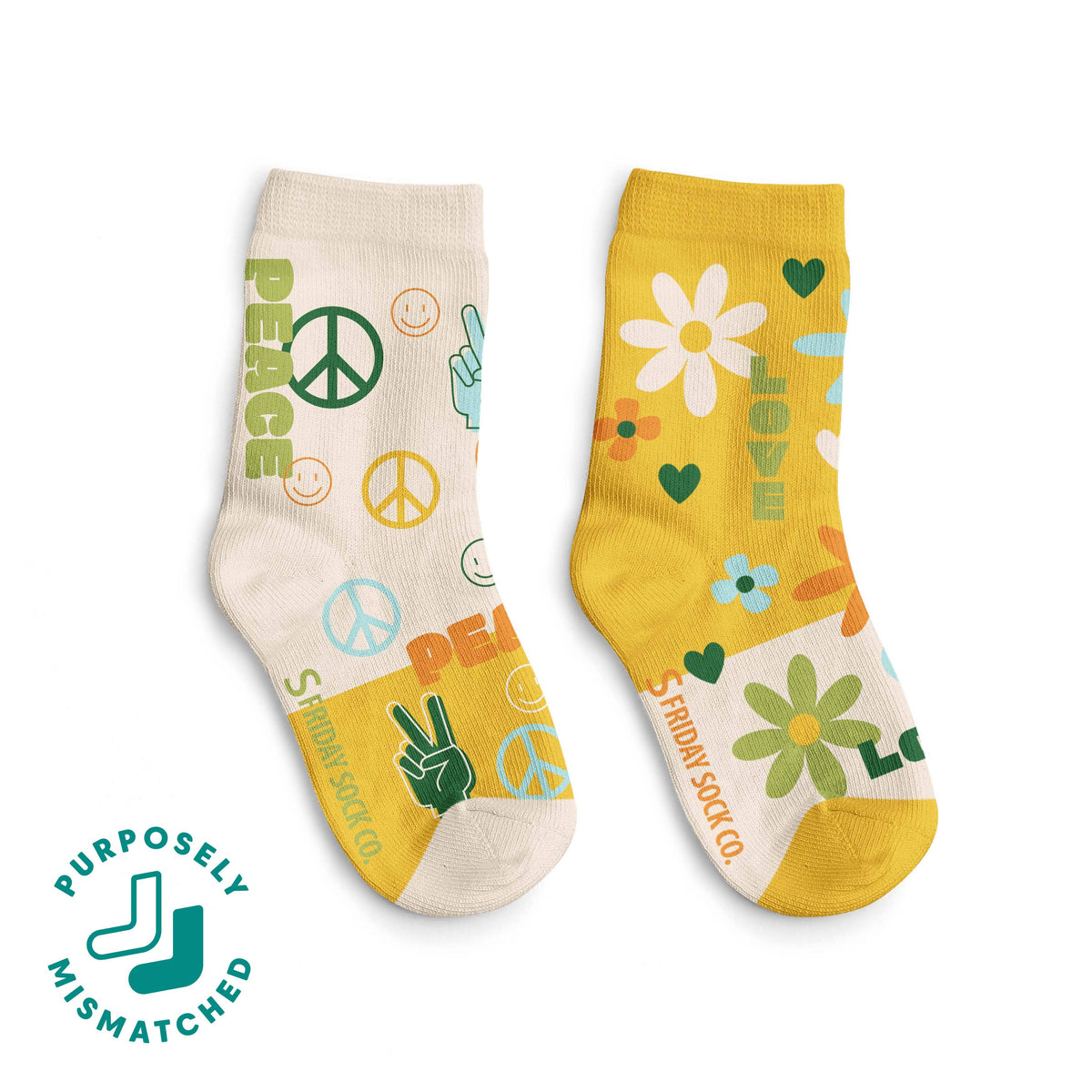Friday Sock Co/Kid's Peace and Love Socks