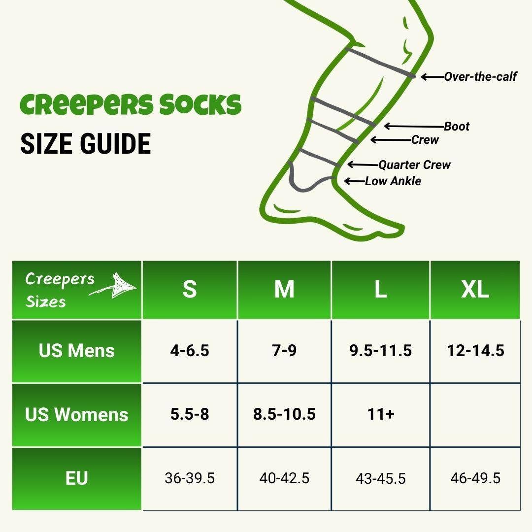 Creepers/Merino Toe Socks | Over the Calf