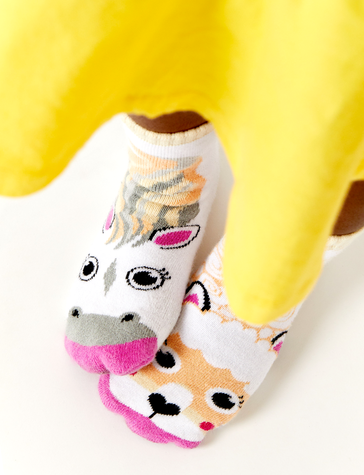 Pals/Horse & Alpaca Mismatched Non-Slip Toddlers Socks
