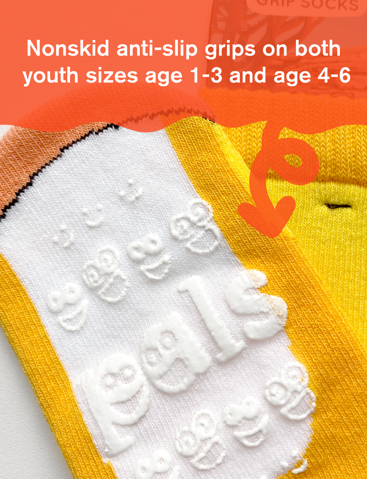 Pals/Lion & Zebra Mismatched Animals Non-Slip Socks for Kids