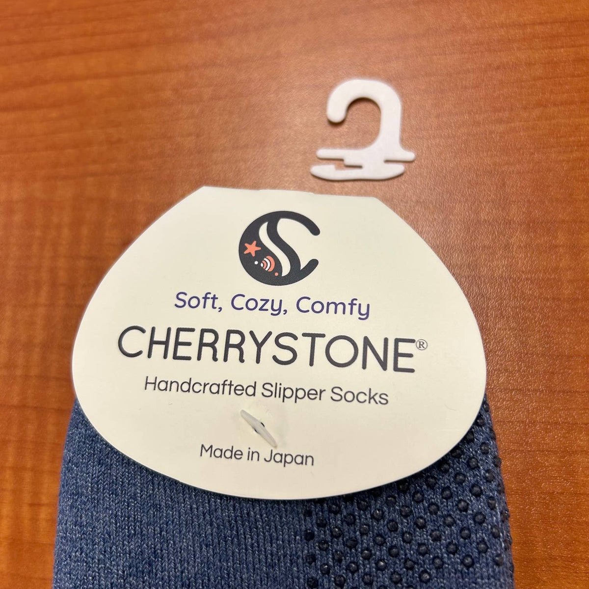 Cherrystone/Handcrafted Silk Blend Slipper Socks With Grips | 3 Colors