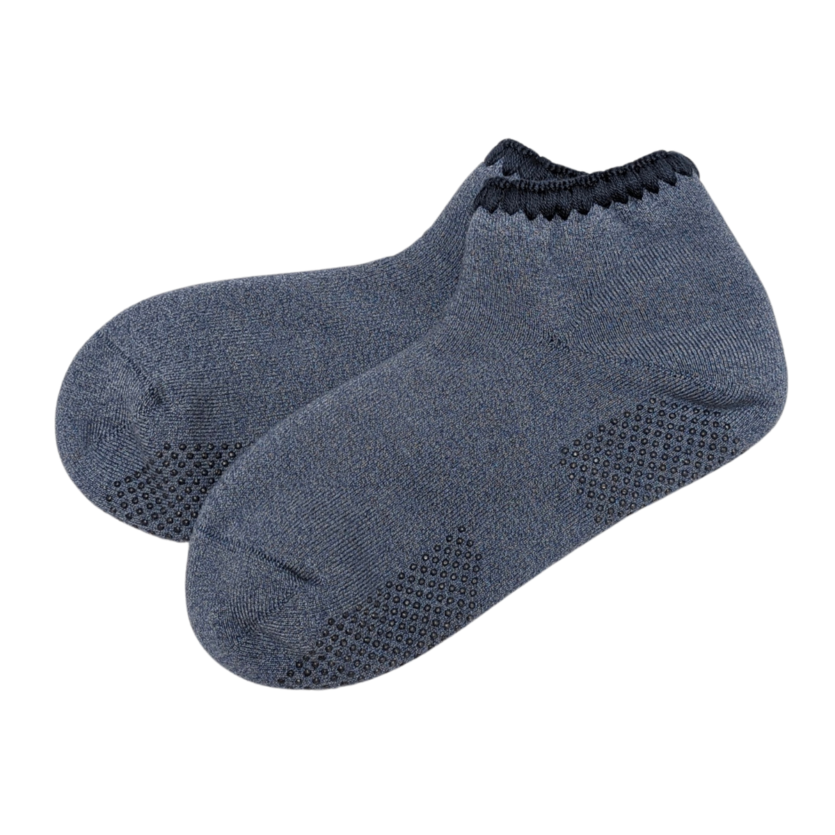 Cherrystone/Handcrafted Silk Blend Slipper Socks With Grips | 3 Colors