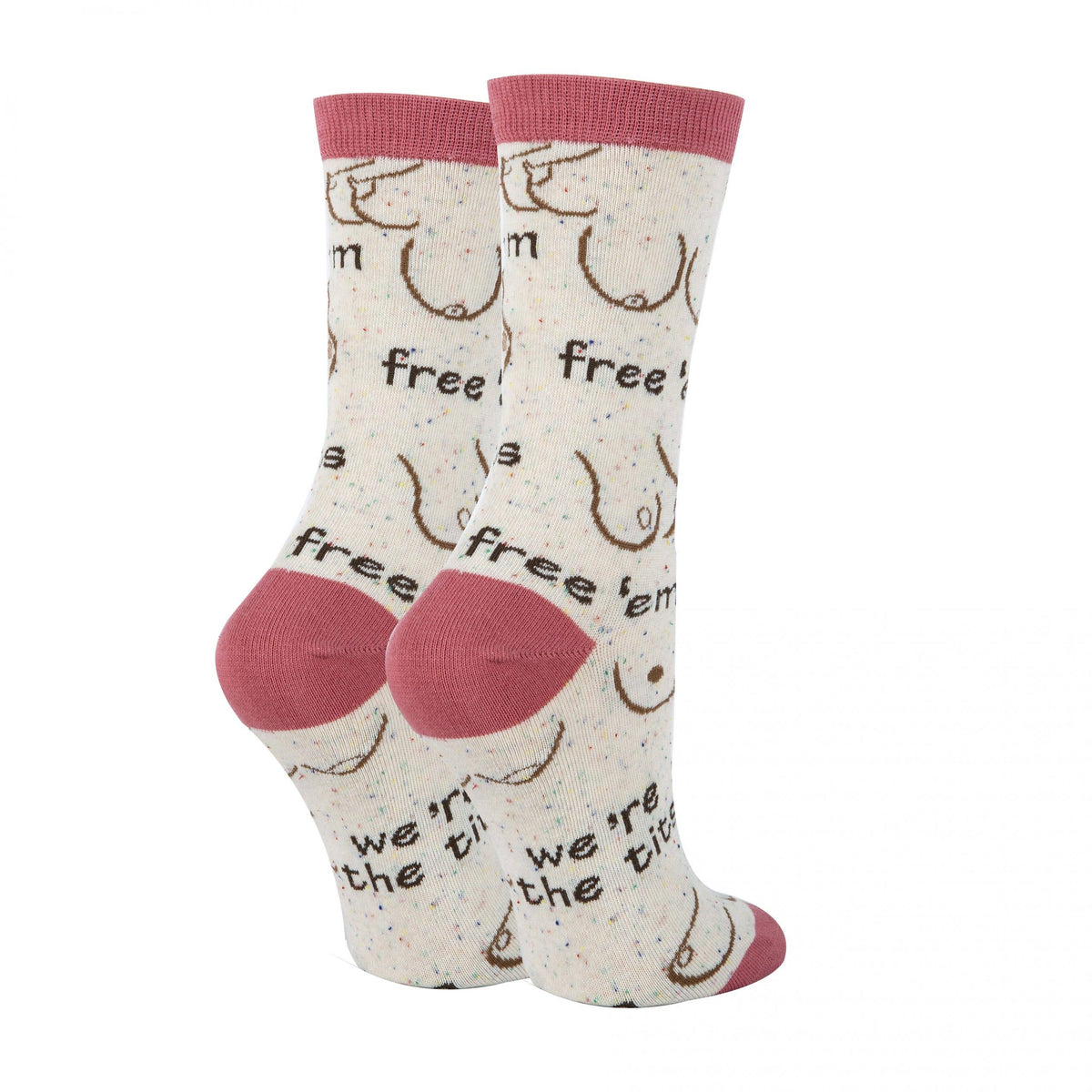 Oooh Yeah!/Free &#39;em | Women&#39;s Funny Saying Cotton Crew Socks