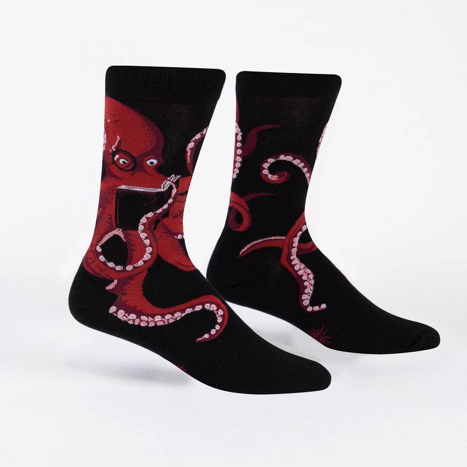 Men&#39;s Crew Sock: The Octive Reader (Black)