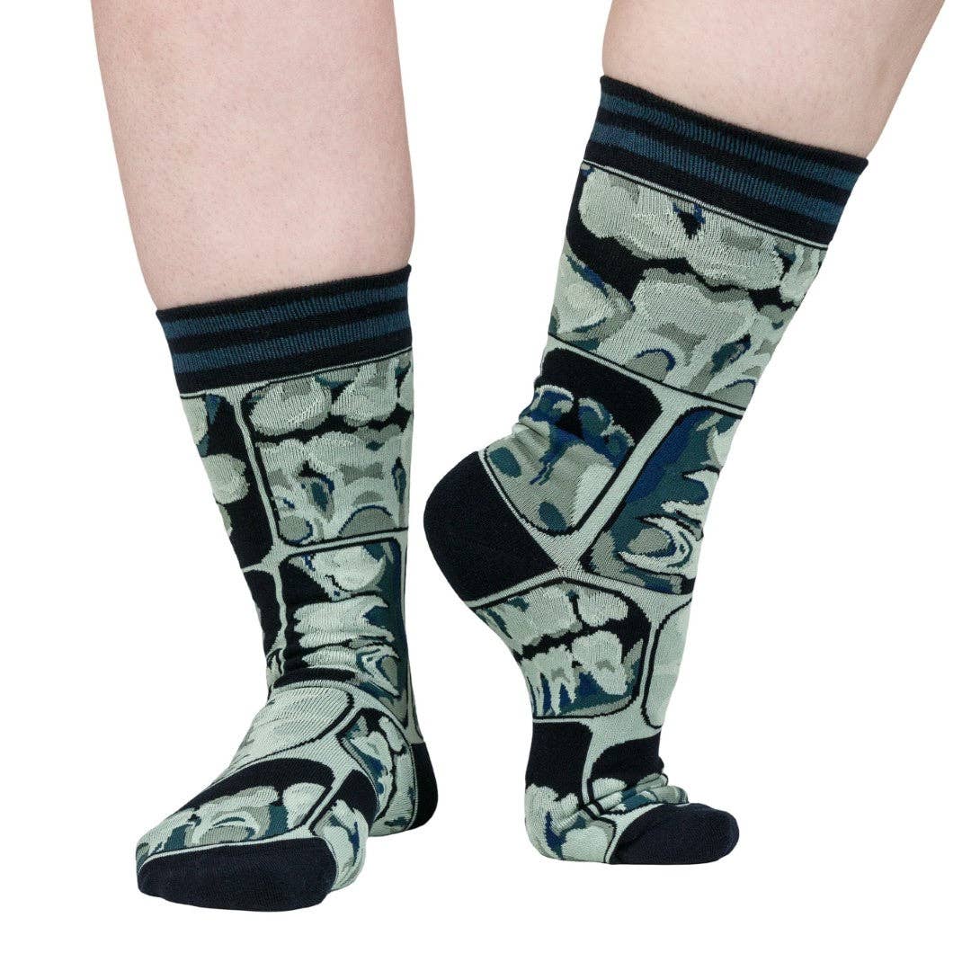 Foot Clothes/Too Cool for Flossing Teeth X-Ray Crew Socks