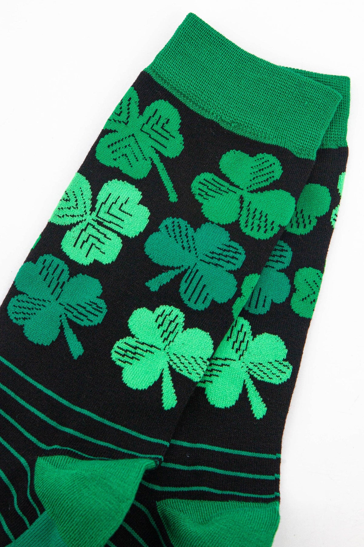 Men&#39;s Lucky Irish Shamrock Four Leaf Clover Bamboo Socks