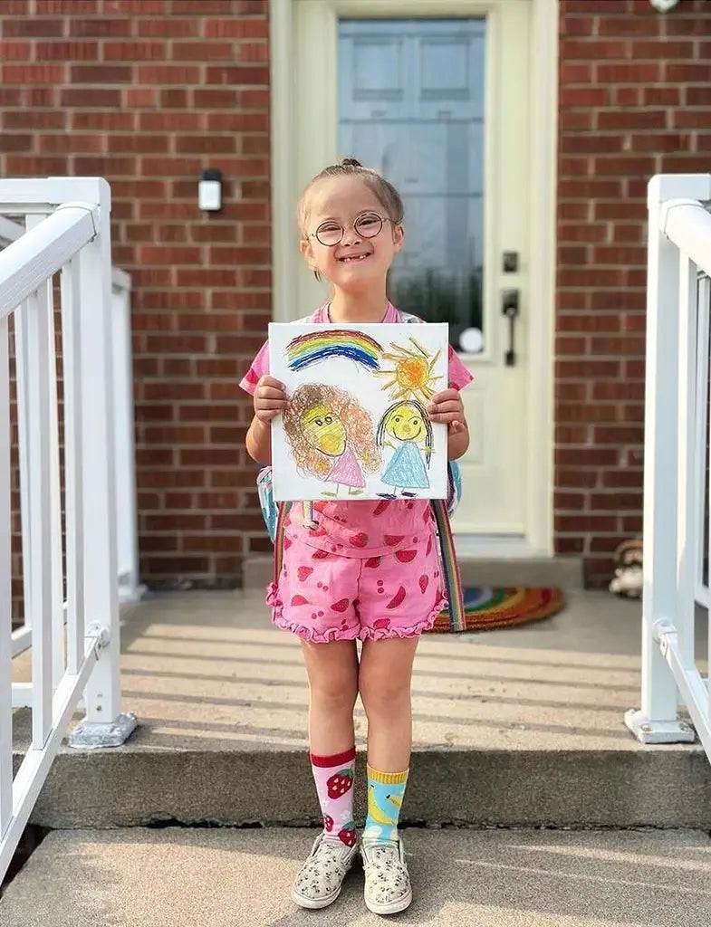 Pals/Strawberry & Banana Mismatched Non-Slip Socks for Kids