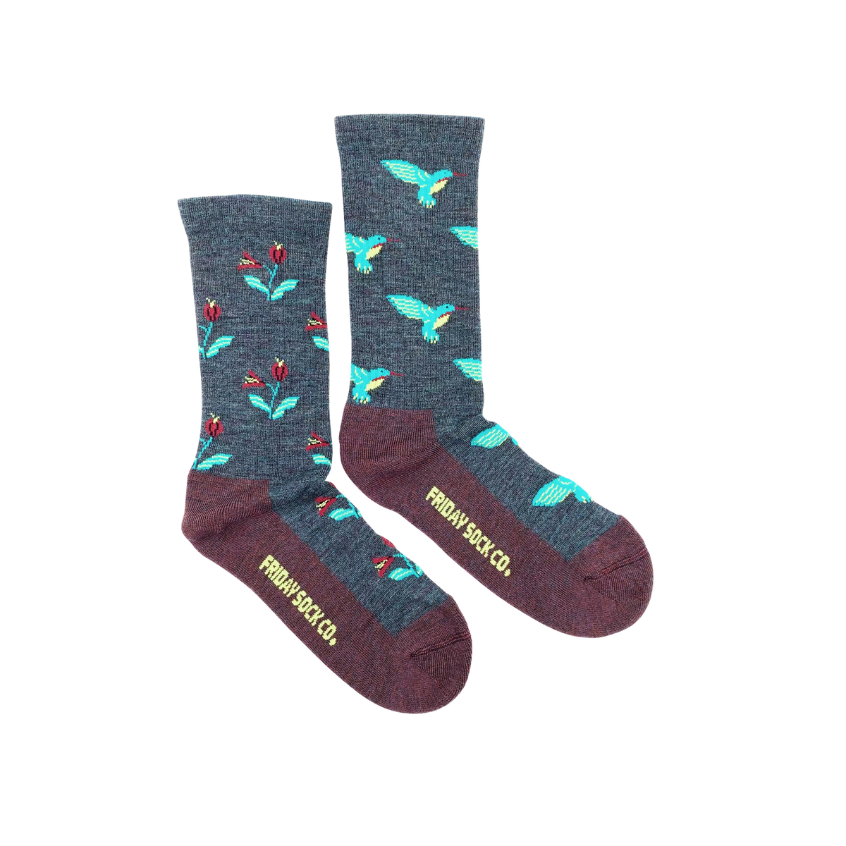 Friday Sock CO - Merino Wool Women&#39;s Socks | Hummingbird | Mismatched | Eco