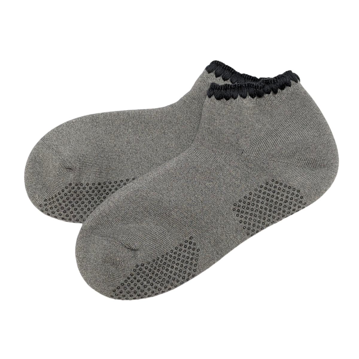 Cherrystone/Handcrafted Silk Blend Slipper Socks With Grips | 3 Colors