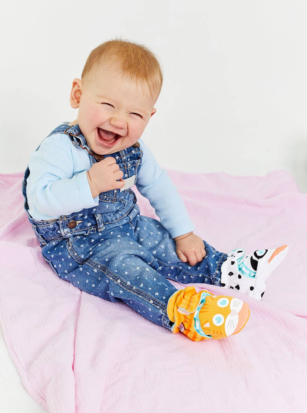 Pals/Kitten &amp; Puppy Non-Slip Mismatched Baby Booties