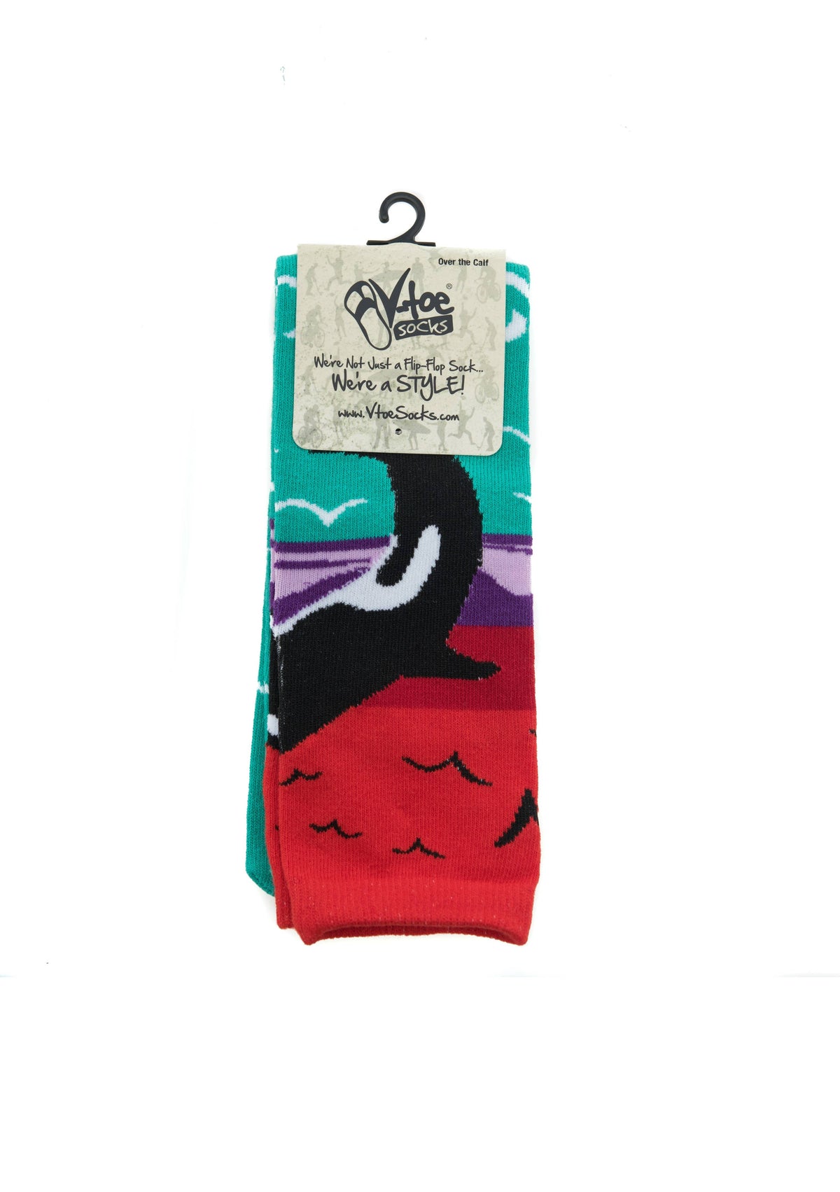 V-Toe Split Toe Novelty Socks Orca Over The Calf Tabi