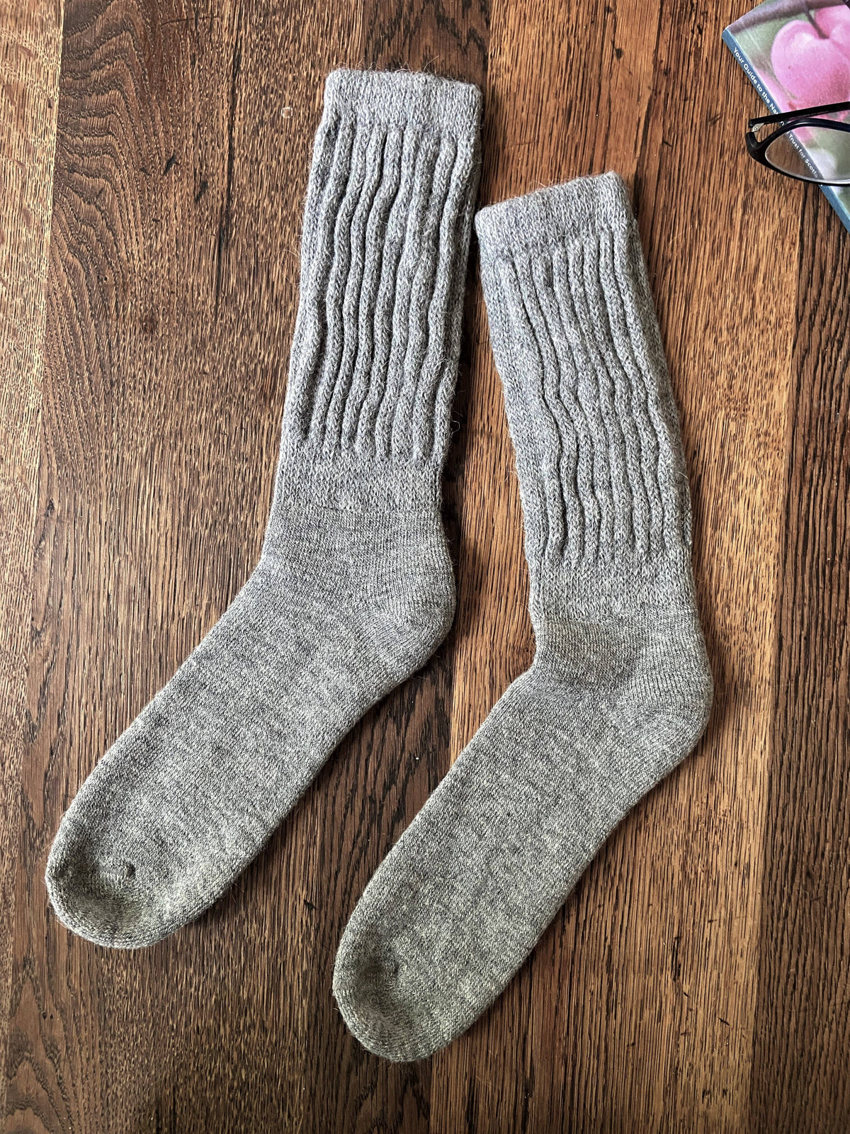 Cosy Alpaca Rib Knit Socks