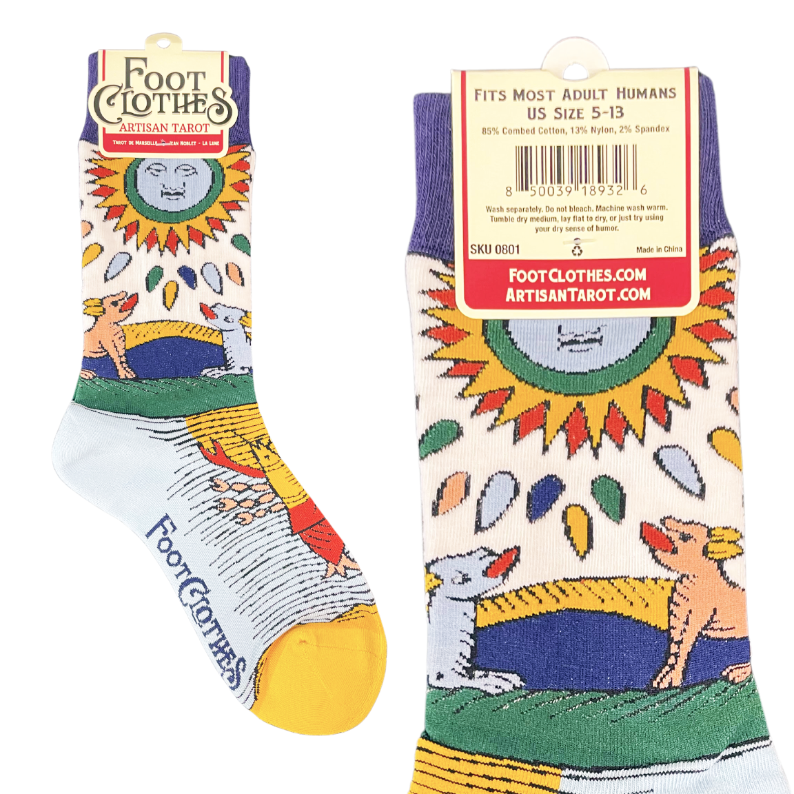 Foot Clothes/La Lune The Moon Sock x Artisan Tarot