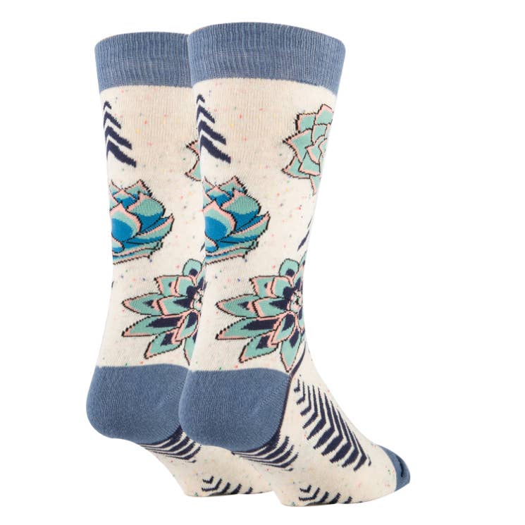 Sock it Up/Succulent Dreams | Men&#39;s Premium Cotton Crew Socks