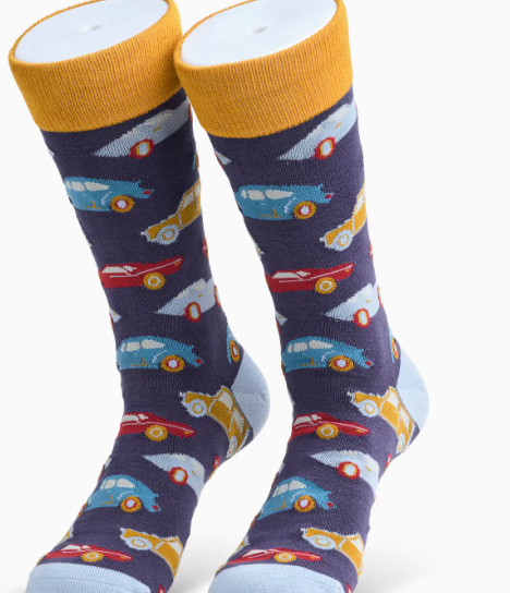 Quintessential Bamboo Socks Mens Socks/ Car/ Navy