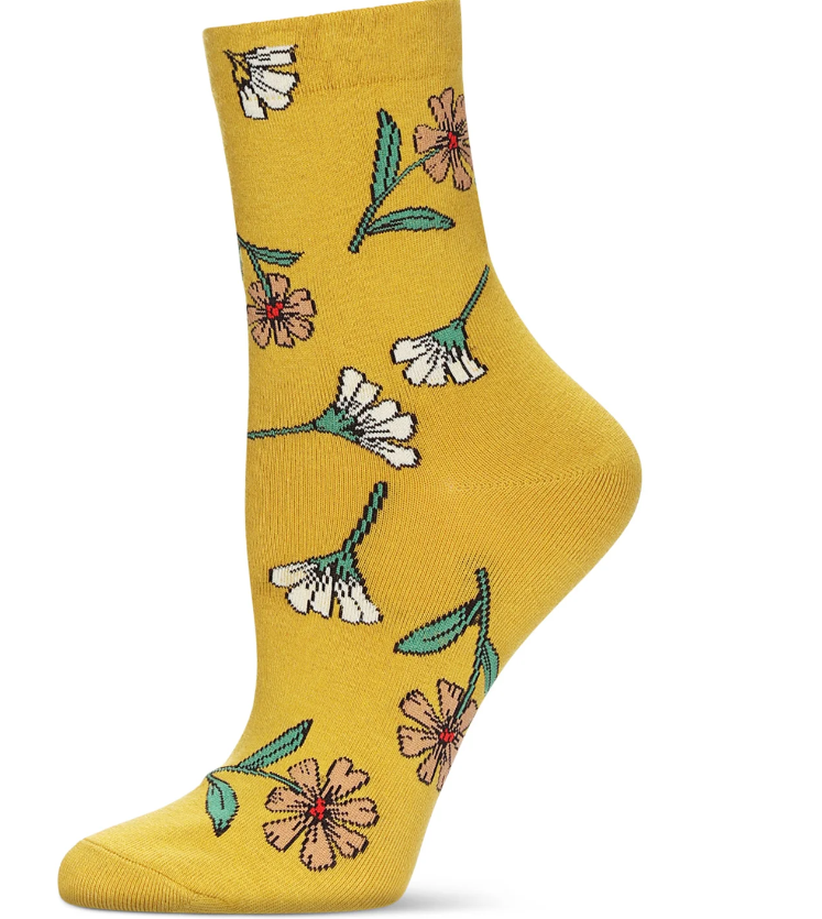 Memoi/Women&#39;s Whimsy Floral Crew Socks