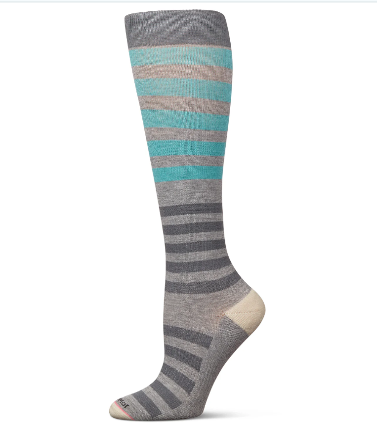 Memoi/Multi Stripes 8-15 mmHg Graduated Bamboo Compression Socks