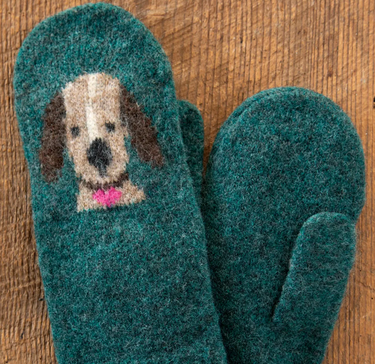 Natural Life/Intarsia Mittens/dog