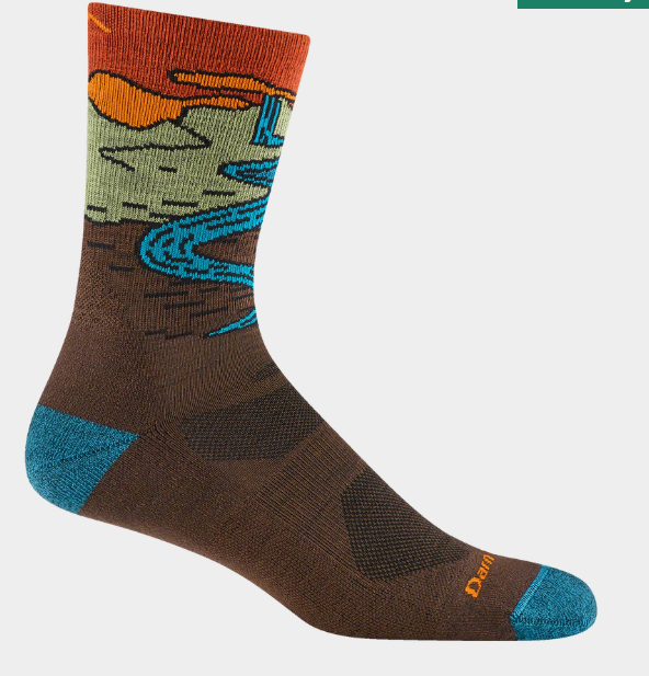 Darn Tough/Men&#39;s Chasing Waterfalls Micro Crew Lightweight Hiking Sock/5020