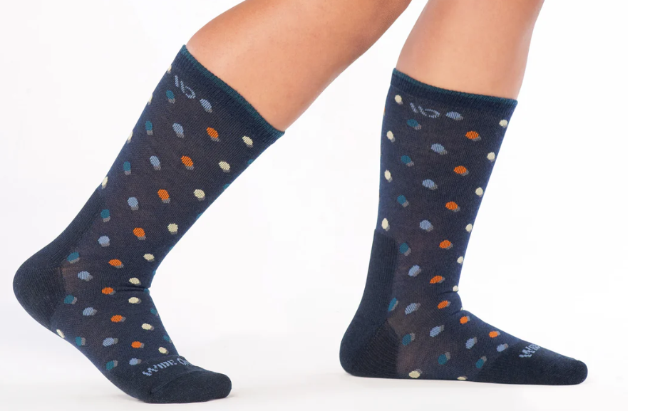 Wide Open/Darn Tough/Men's On The Dot Cushioned Crew Socks/9011