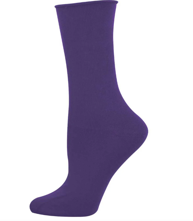 Socksmith/solid bamboo roll-top