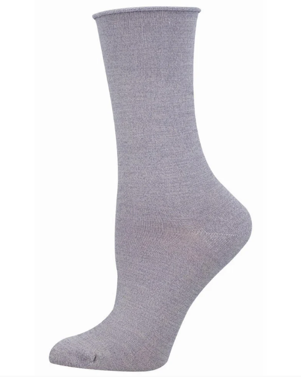 Socksmith/solid bamboo roll-top