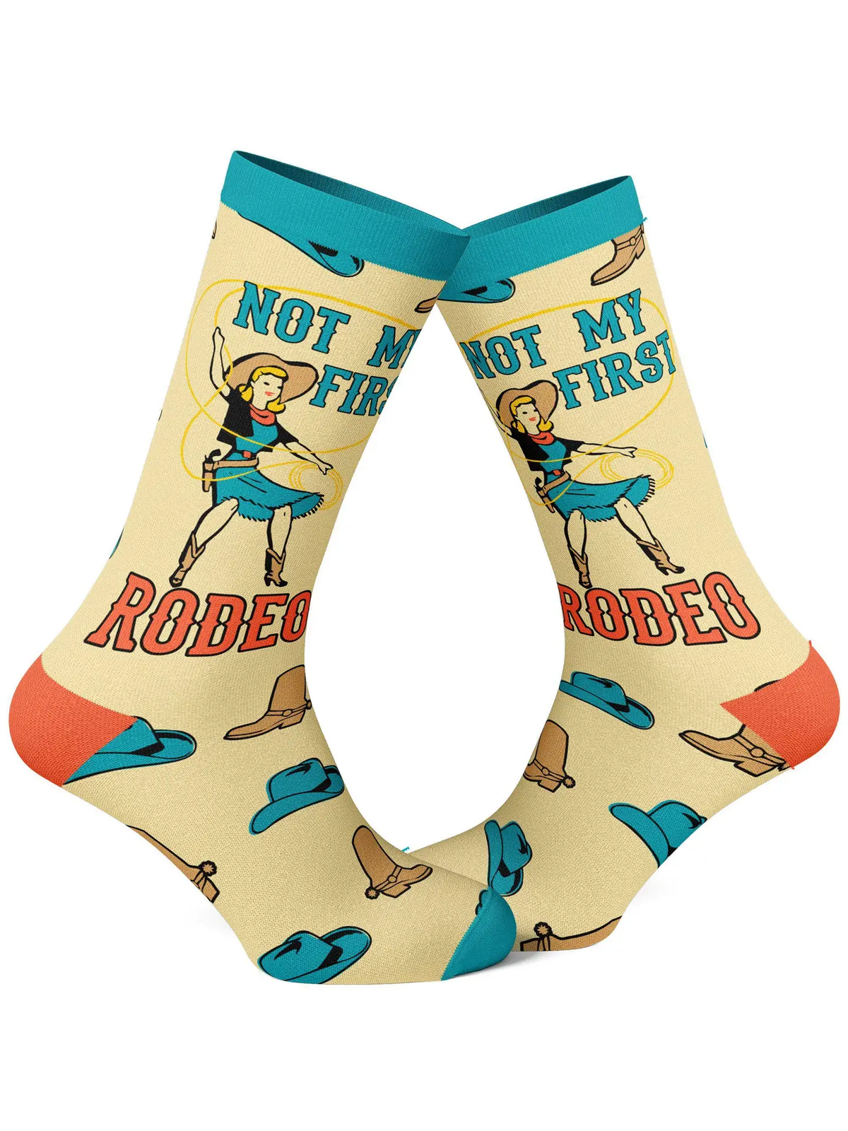 Crazy Dog Womens Not My First Rodeo Socks Funny Rodeo Western Sock