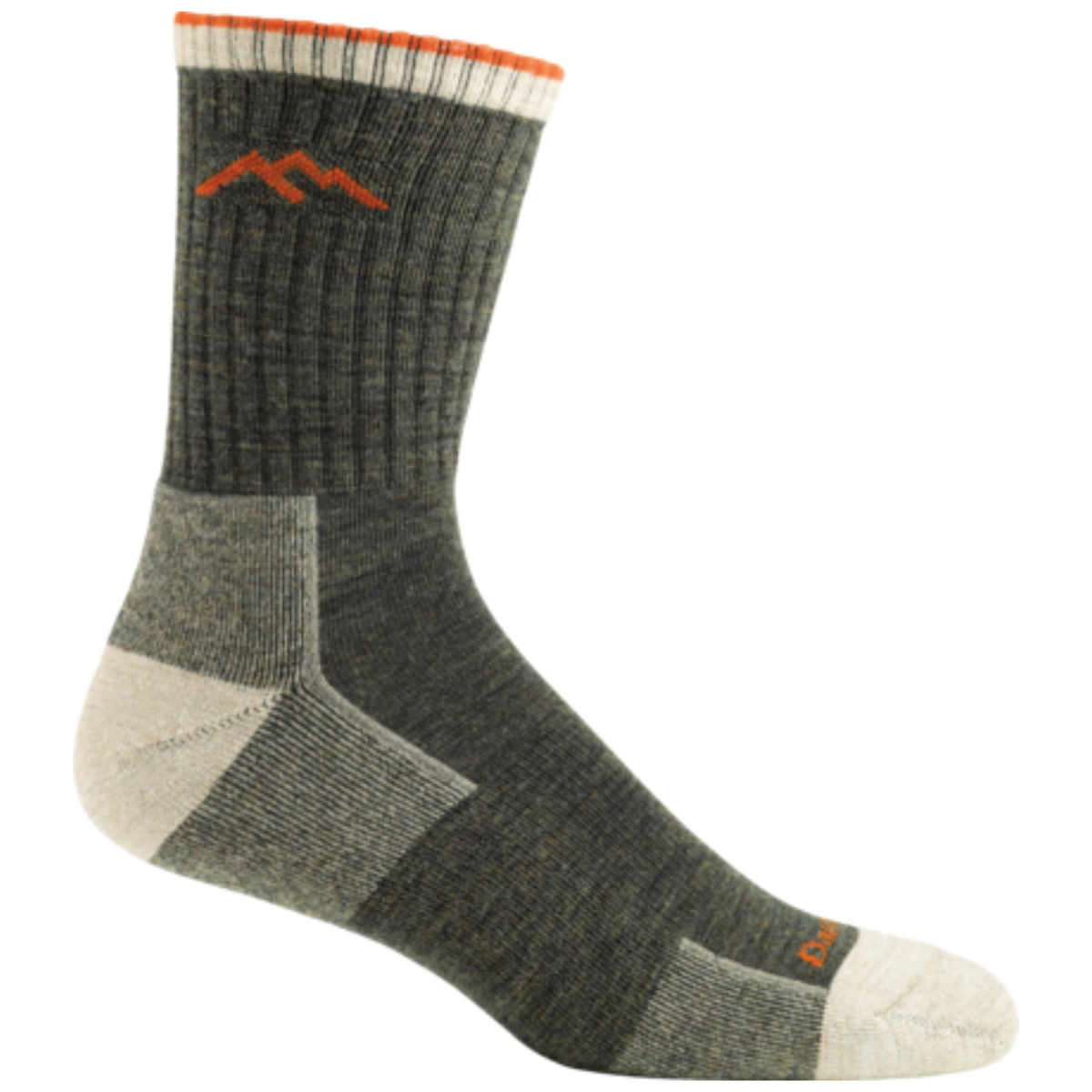 Darn Tough 1466 Hiker Micro Crew Midweight with Cushion Men&#39;s Sock in olive