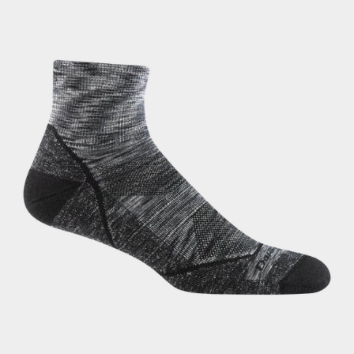 Darn Tough 1991 Quarter Height Lightweight Hike men&#39;s sock in space gray on display