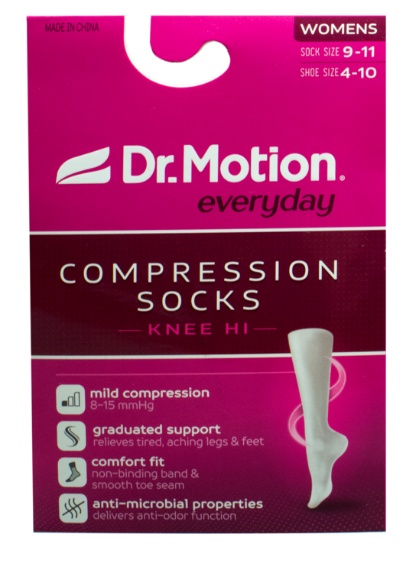 Dr. Motion Men's No-Show Compression 2-Pair Socks Set