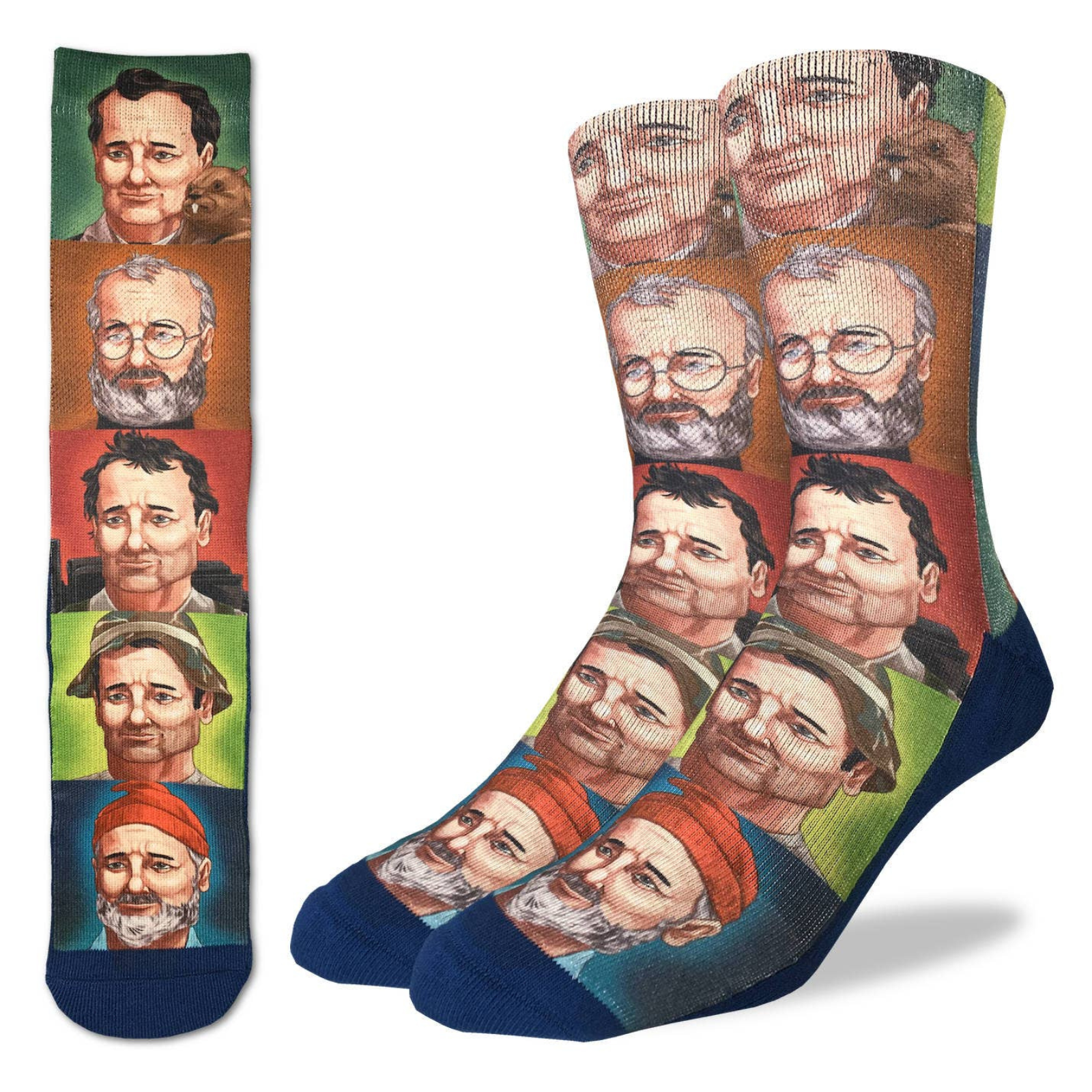 Good Luck Sock Bill Murray men's sock featuring Bill Murray from various acting roles